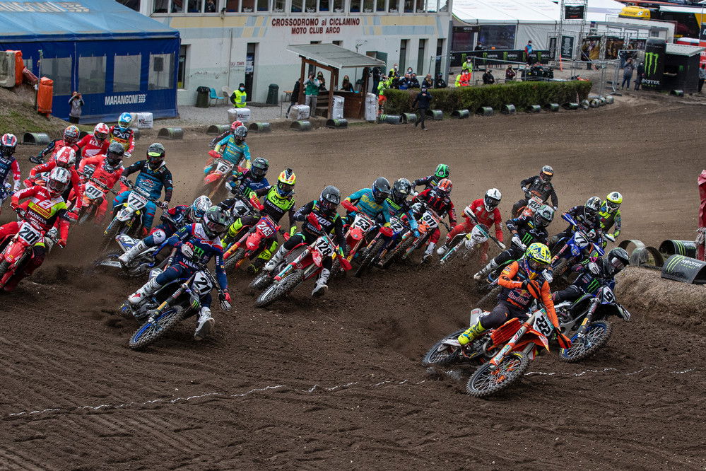 2020 MXGP of Pietramurata race start. - Ray Archer/KTM Media.